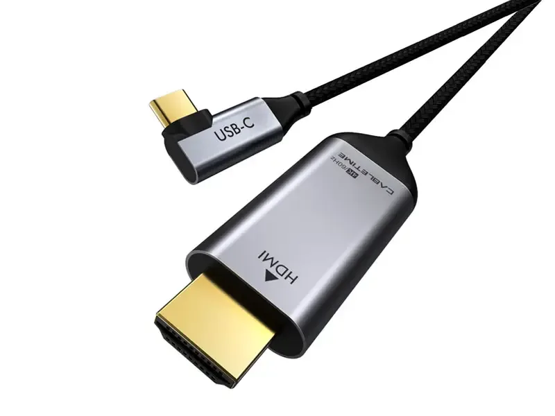 Cable USB-C a HDMI 1.8mts CABLETIME CC11K 4K 60Hz (USB-C90°)