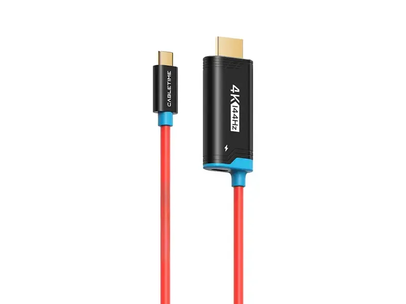 Cable USB-C a HDMI 2mts CABLETIME CC26L PD100W 4K 144Hz