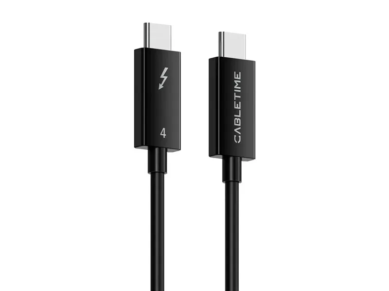 Cable USB-C Thunderbolt 4 a Thunderbolt 4 1.8mt CABLETIME CT40K 100W