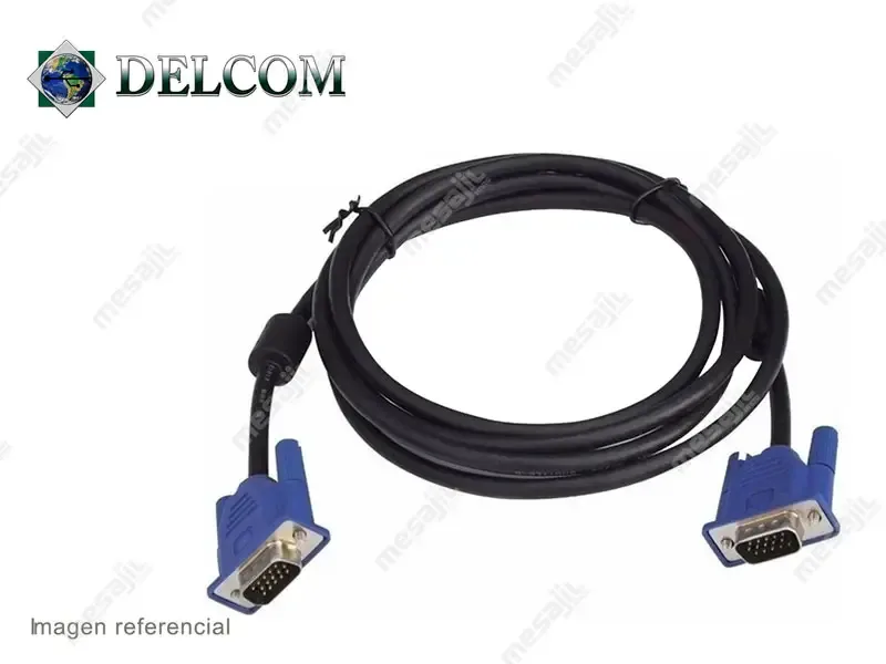Cable VGA DELCOM 1.8mts AB-15pin Macho C/Filtro