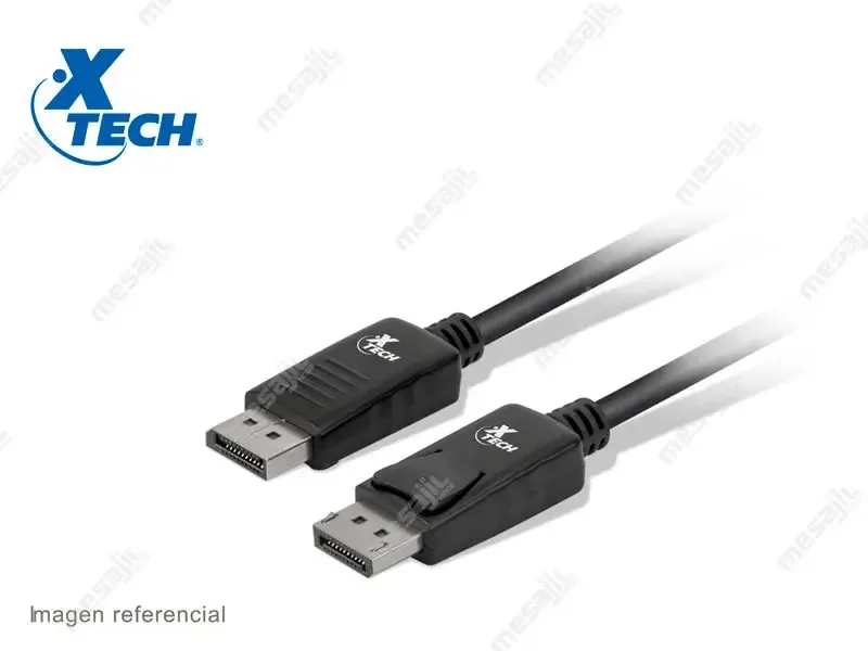 Cable Xtech Displayport macho a macho XTC-354 4K 1.8mts Negro