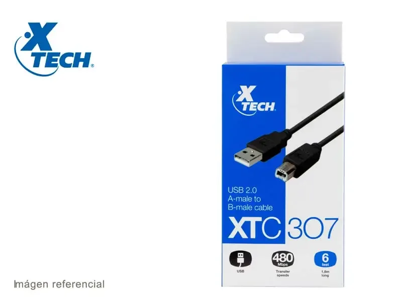 Cable Xtech XTC-307 de USB 2.0 A-macho a B-macho