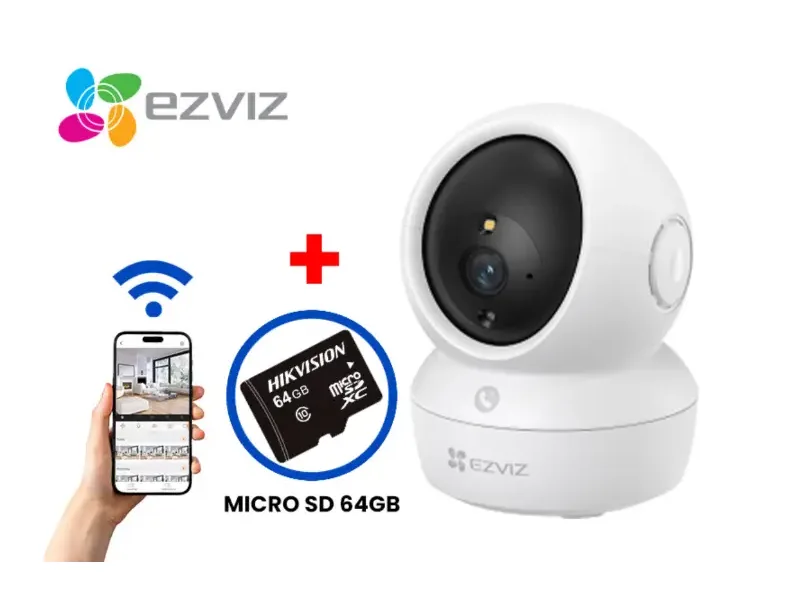 CAMARA IP H6C INTER IOR 3MP WIFI LENTE 4MM + MEMORIA 64 GB