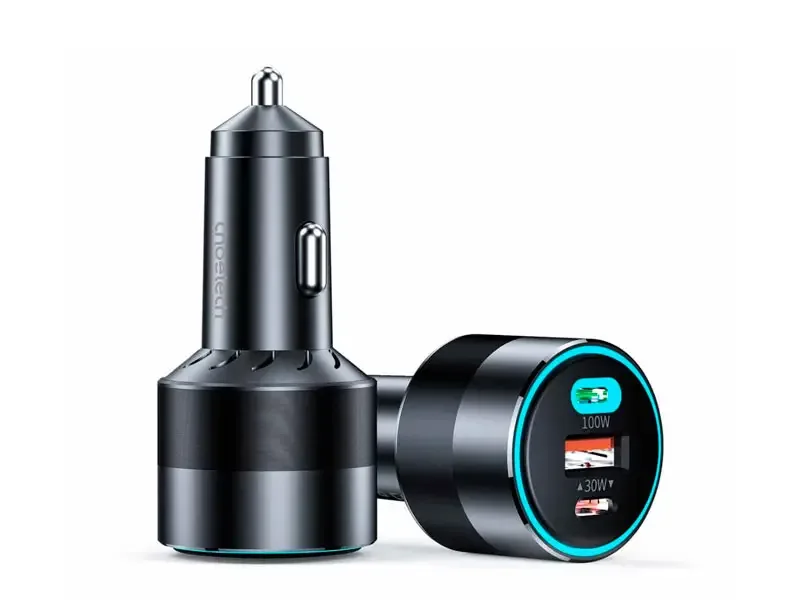 Cargador TC0011 CHOETECH de coche 130W 2 USB-C + USB-A QC3.0