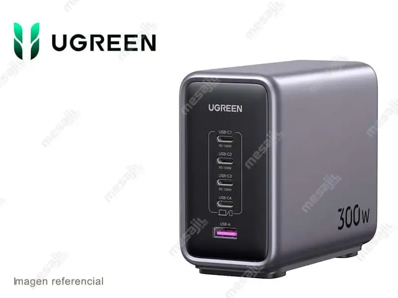 Cargador UGREEN Carga rapida 300w Diginest  4 USB-C 1 USB (90872)