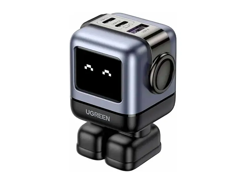 Cargador UGREEN CD361 (15570) Robot 65w 2 USB-C / 1 USB-A Black