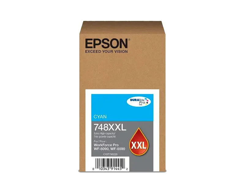 Cartucho de Tinta Epson 748 Cian WorkForce Pro WF-6090/6590 69ml