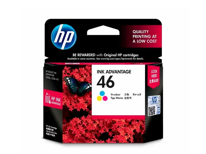 Cartucho de Tinta HP 46 Tricolor Original (CZ638AL) Ultra 2529,4729,5738,5739