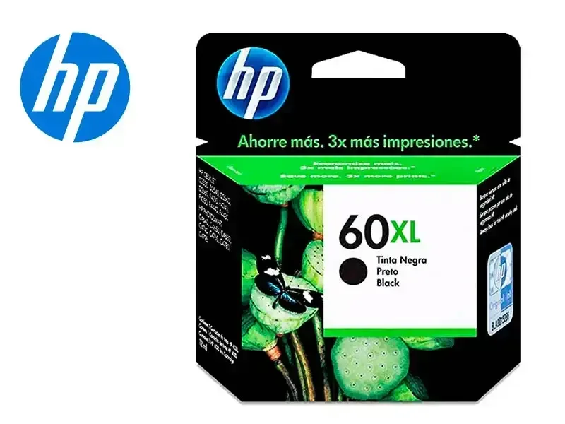 Cartucho de Tinta HP 60XL Negro Original (CC641WL) D2530/D2556/F4280
