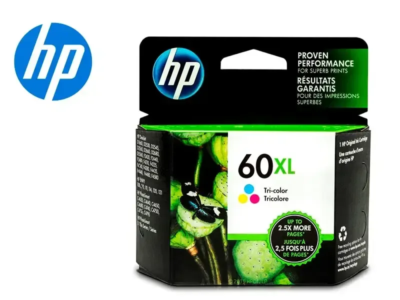 Cartucho de Tinta HP 60XL Tricolor Original (CC644WL) D2530/D2556/F4280