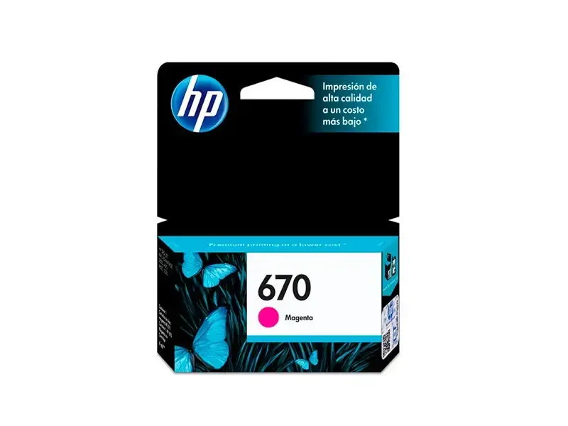 Cartucho de Tinta HP 670 Magenta Original (CZ115AL) 300pag 3525