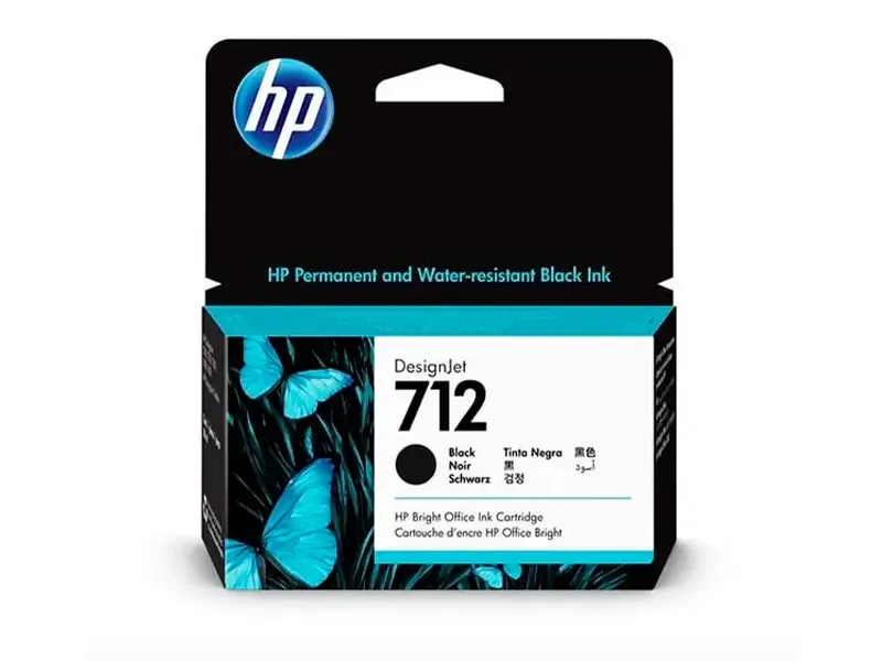 Cartucho de Tinta HP 712A Negro Original 38ml (3ED70A) T250