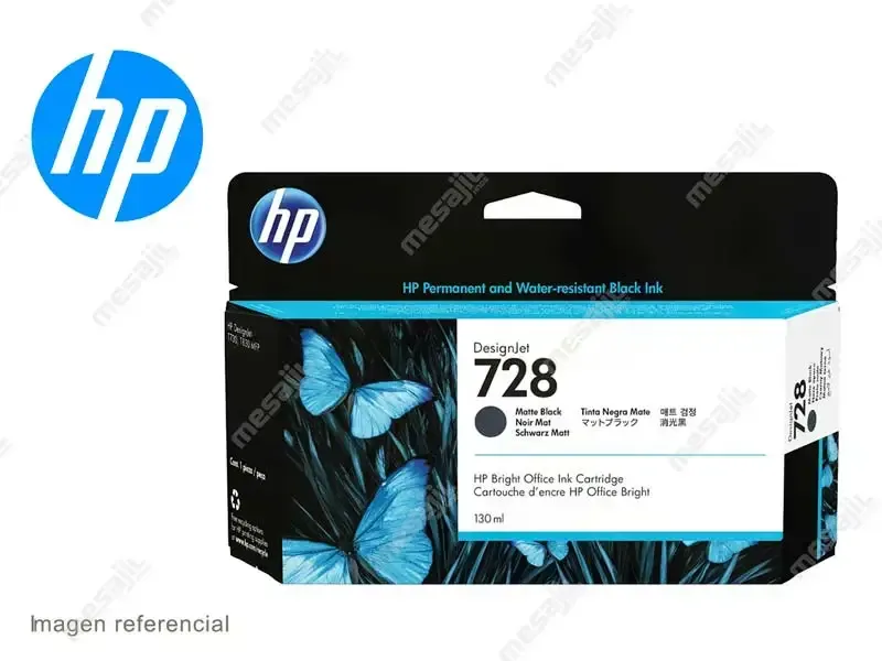 Cartucho de Tinta HP 728 3WX25A MATTE BLACK 130ml