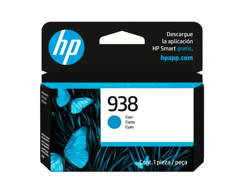 Cartucho de Tinta HP 938 Cyan Original  (4S6X5PL) Officejet Pro 9110/9130/9730 rinde 800 Pgs