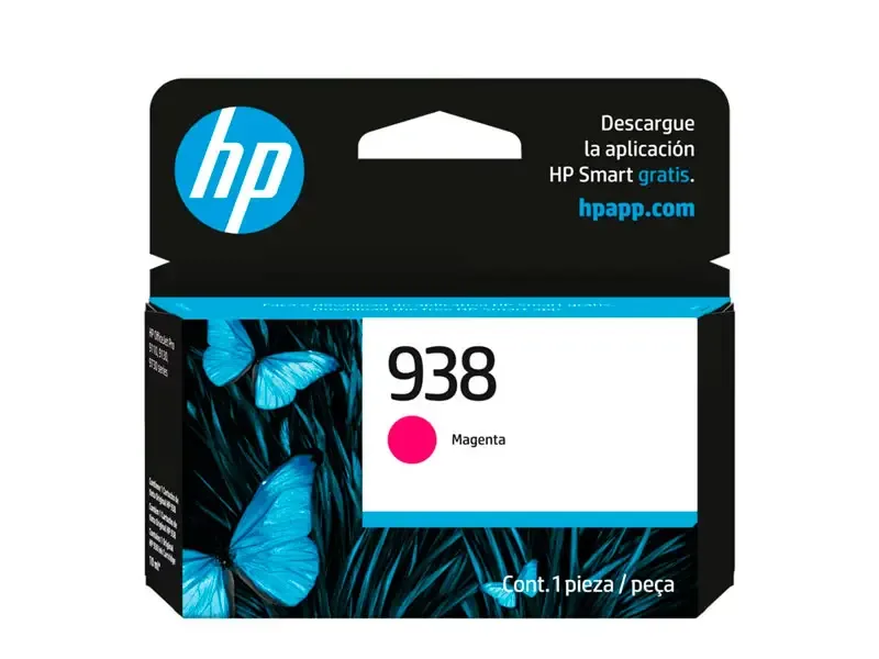 Cartucho de Tinta HP 938 Magenta Original  (4S6X6PL) Officejet Pro 9110/9130/9730 rinde 800 Pgs
