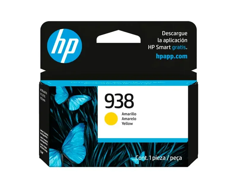 Cartucho de Tinta HP 938 Yellow Original  (4S6X7PL) Officejet Pro 9110/9130/9730 rinde 800 Pgs