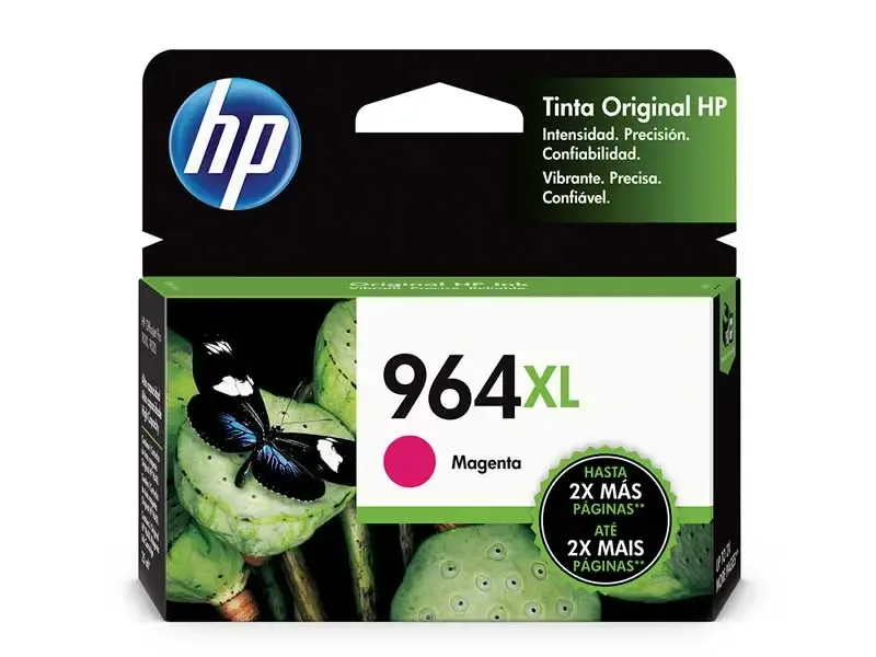 Cartucho de Tinta HP 964XL Magenta (3JA55AL) Officejet pro 9010/9020 25ml (1600pgs)