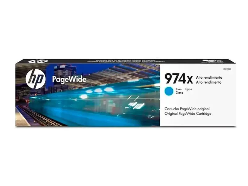 Cartucho de Tinta HP 974X Cian (L0R99AL) PageWide Pro 452/477/552/577 85.5ml