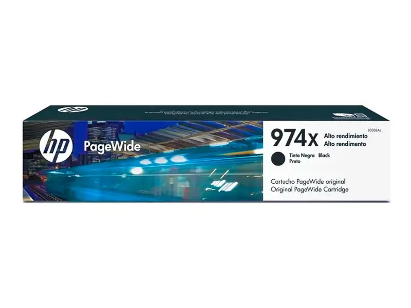 Cartucho de Tinta HP 974X Negro (L0S08AL) PageWide Pro 452/477/552/577 (182.5ml )
