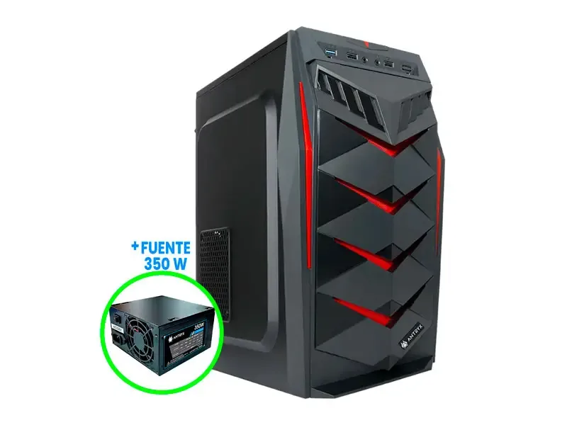 Case Antryx Elegant 650 + Fuente 350W Mid Tower USB3.0