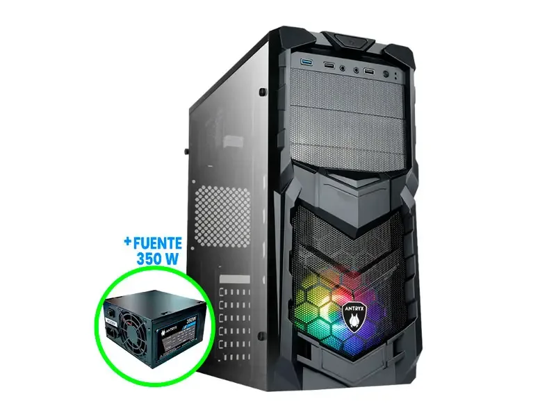 Case Antryx Elegant 670 + Fuente 350W Mid Tower USB3.0