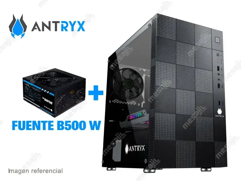 Case Antryx Xtreme Micro XM-330 + Fuente 500W Vidrio Templado