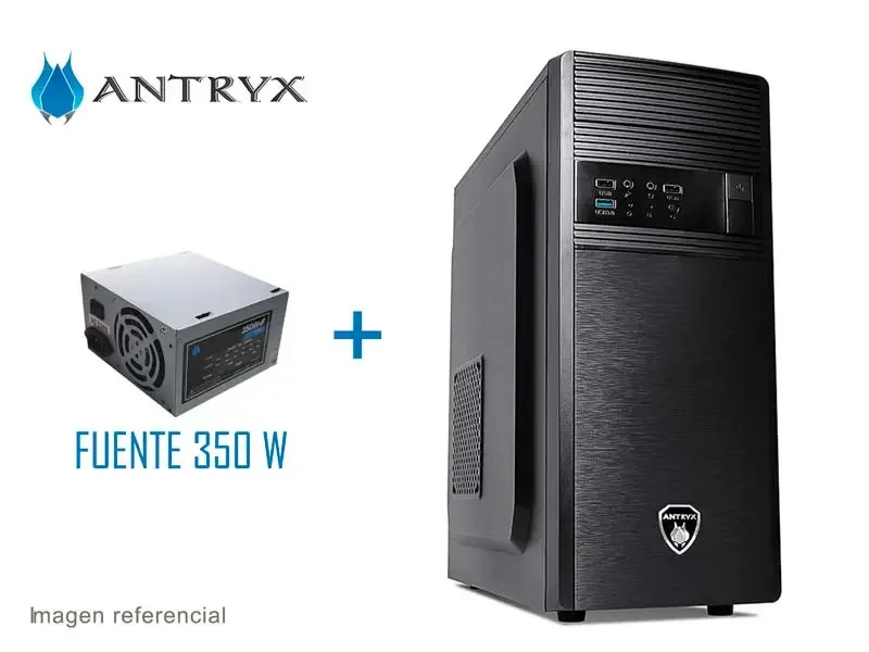 CASE ATX ANTRYX ELEGANT PRO EP-240 Fuente 350Watts (AC-EP240-N2) Black