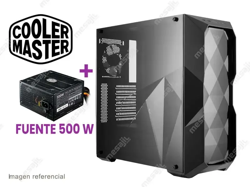 Case Cooler Master MasterBox TD500L + Fuente Elite V3 500W
