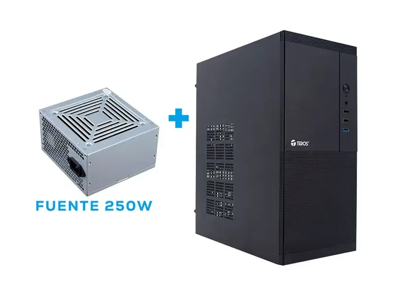 Case TEROS TE-1033 Mini Tower ATX 250W USB 3.0 audio HD Black