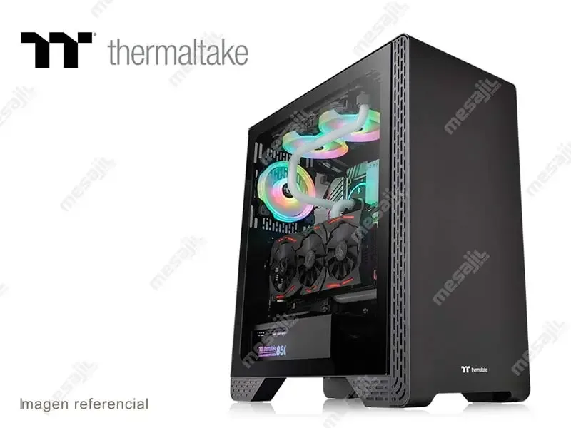 CASE  THERMALTAKE  S300 TG  S/Fuente Semi torre (CA-1P5-00M1WN-00) Black