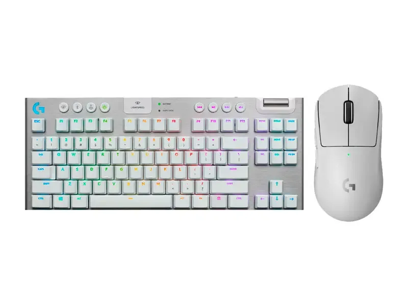 Combo Gamer Logitech G Teclado G915 TKL + Mouse Pro X Superlight 2 Lightspeed Wireless Blanco