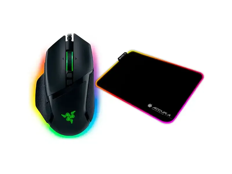 Combo Gamer Mouse Razer Basilisk V3 + Mouse Pad Accurra 33 RGB