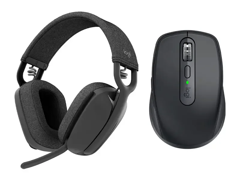 Combo Logitech Auricular Zone Vibe 100 BT + Mouse MX ANYWHERE 3S Black Graphite