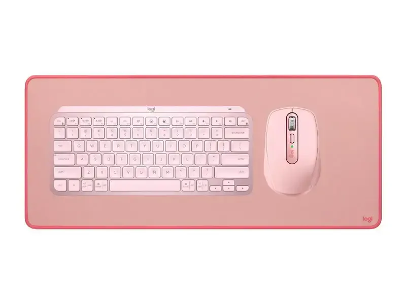 Combo Logitech MX Teclado Keys Mini + Mouse ANYWHERE 3S + Mouse Pad Rose