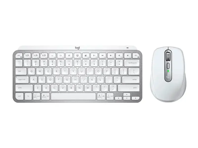Combo Logitech MX Teclado Keys Mini + Mouse ANYWHERE 3S Pale Grey
