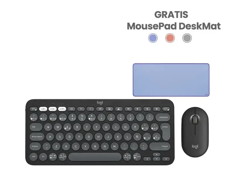 Combo Logitech Pebble 2 Teclado K380S + Mouse M350S Wireless BT