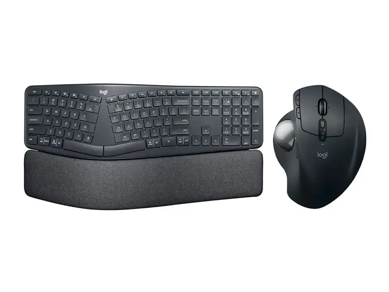 Combo Logitech Teclado ERGO K860 + Mouse ERGO S Advanced TrackBall Wireless Black