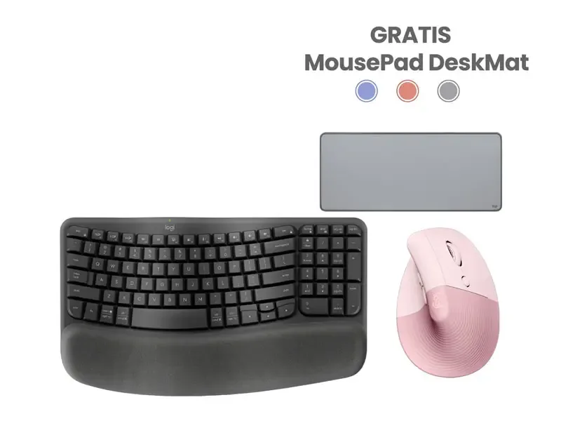 Combo Logitech Teclado ERGO WAVE + Mouse Lift Left Zurdo Vertical Ergonomic Wireless