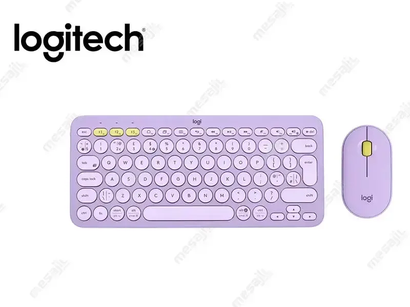 Combo Logitech Teclado K380 Lavender + Mouse Pebble M350 Lavender