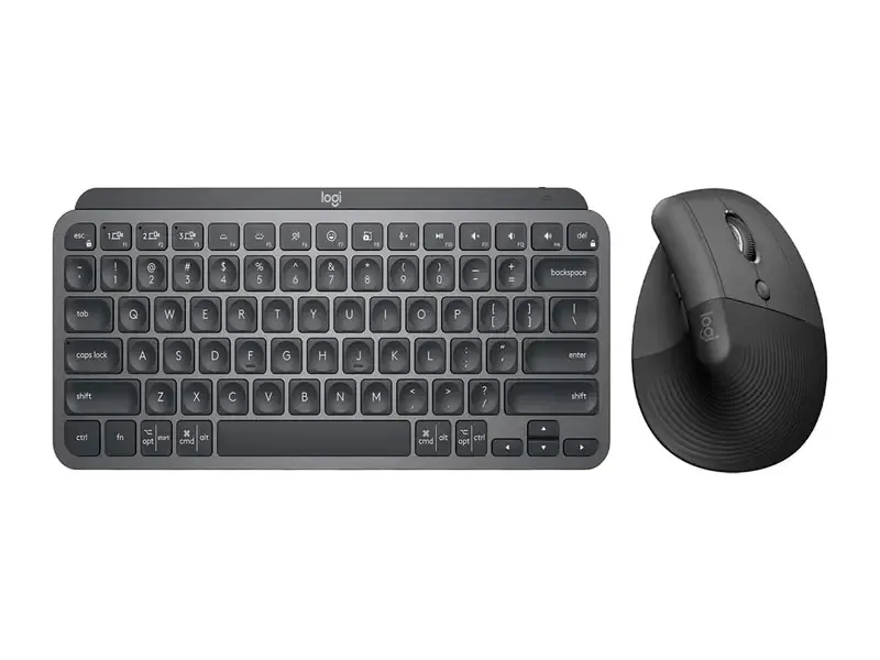 Combo Logitech Teclado MX Keys Mini + Mouse Lift Vertical Ergonomic Wireless Black/Graphite