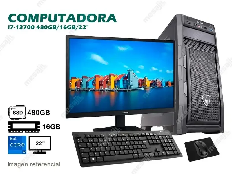 COMPUTADORA GAMA  ALTA i7-13700 480GB/16GB/22" (30-1736)