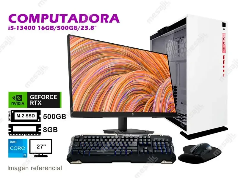 COMPUTADORA GAMING STANDAR I i5-12400F 16GB/512GB/23.6" (30-1725)