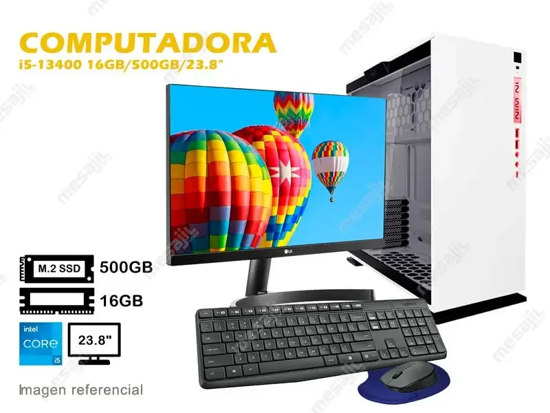 COMPUTADORA STANDAR II i5-13400 16GB/500GB/23.8"