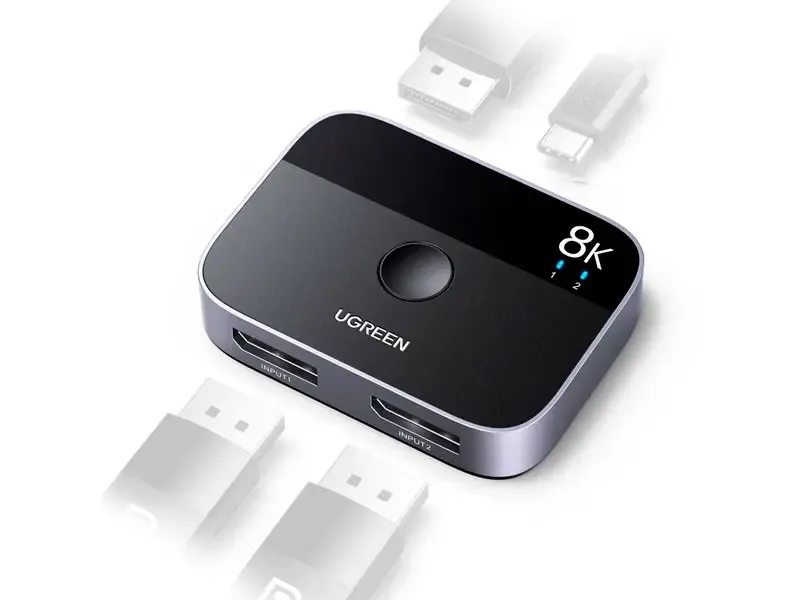Conmutador UGREEN 15708 Displayport bidireccional