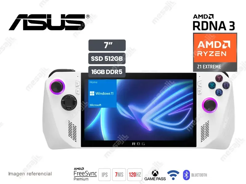 Consola portátil ASUS ROG Ally AMD Ryzen Z1 EXTREME 16GB/SSD512GB/7"/W11H