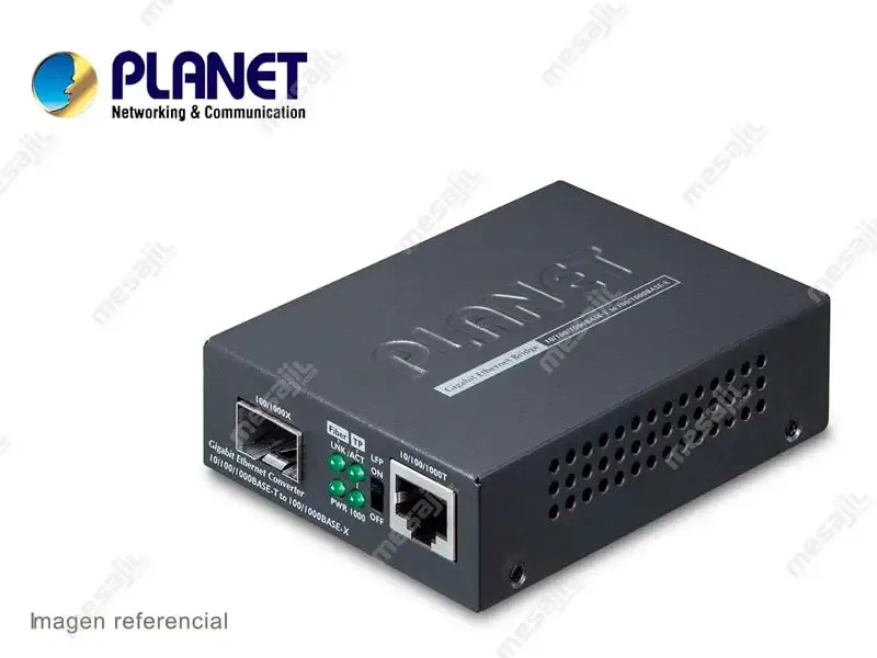 Convertidor de Fibra PLANET GT-805A  10/100/1000TX a 100/1000X SFP