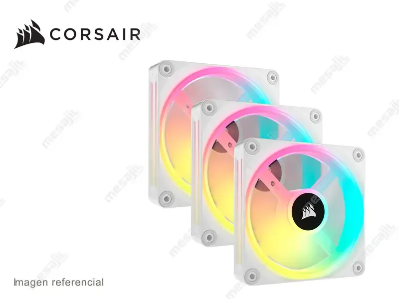 Cooler Case Corsair QX120 RGB Airflow 120mm  3 en 1 White