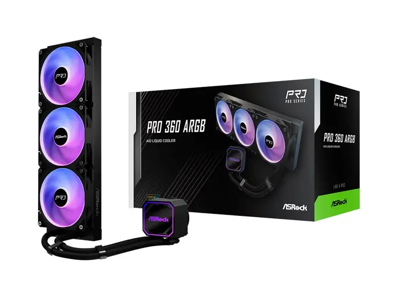 Cooler CPU ASRock Challenger Pro 360 ARGB Refrigeracion 360mm Liquida Black