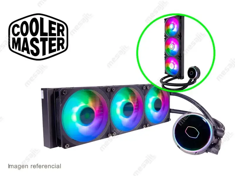 Cooler CPU Cooler Master PL360 ARGB Refrigeracion Liquido Flux Black
