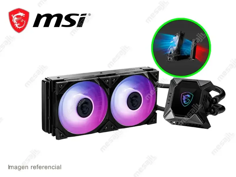 Cooler CPU MSI MPG K240 ARGB CORELIQUID Refrigeracion Liquido Black